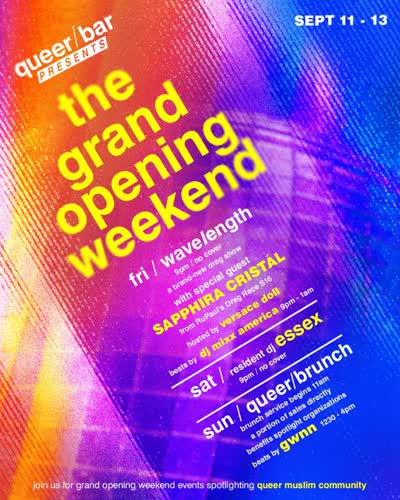 queer/bar’s Grand Opening Weekend