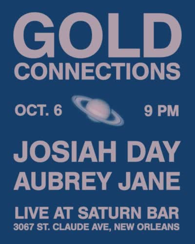 BLAST OFF with us at @thesaturnbar on Oct. 6 for a rock n roll show w/ @day.josiah and @aubreyjanemac!!