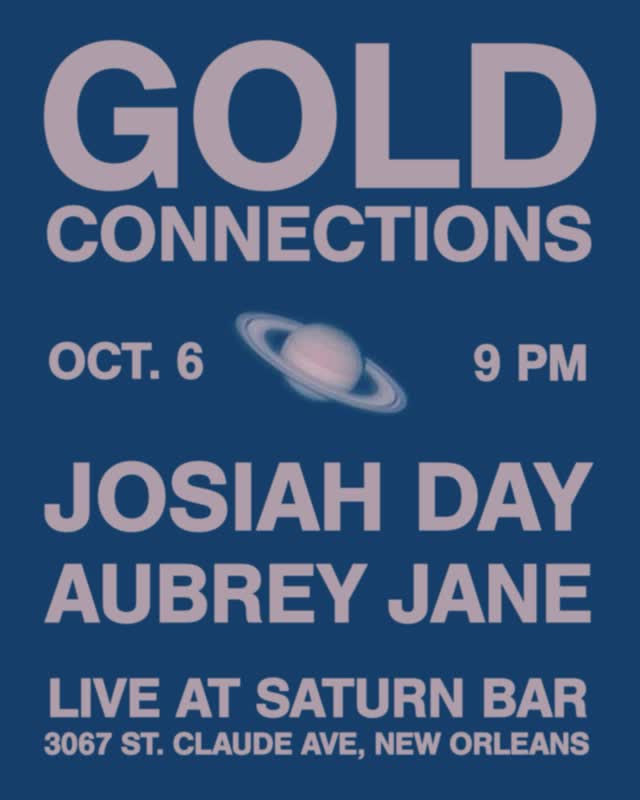 BLAST OFF with us at @thesaturnbar on Oct. 6 for a rock n roll show w/ @day.josiah and @aubreyjanemac!!