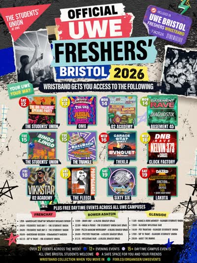 Official UWE Freshers' Bristol 2026