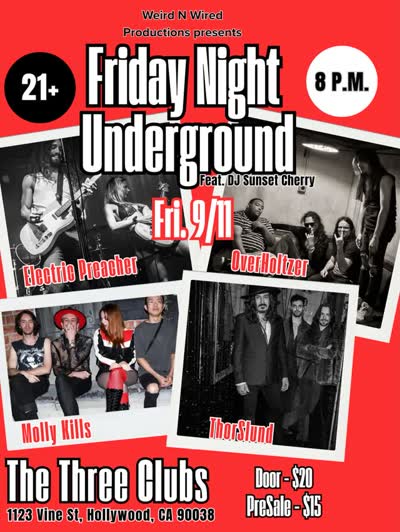FRIDAY NIGHT UNDERGROUND!