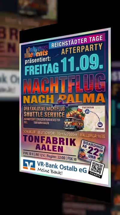 Reichstädter Tage Afterparty Nachtflug nach Palma