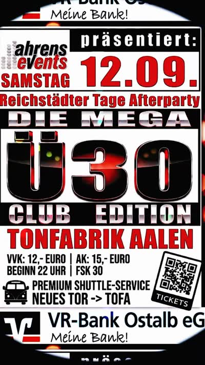 Reichstädter Tage Afterparty - Die Mega Ü30 Club Edition