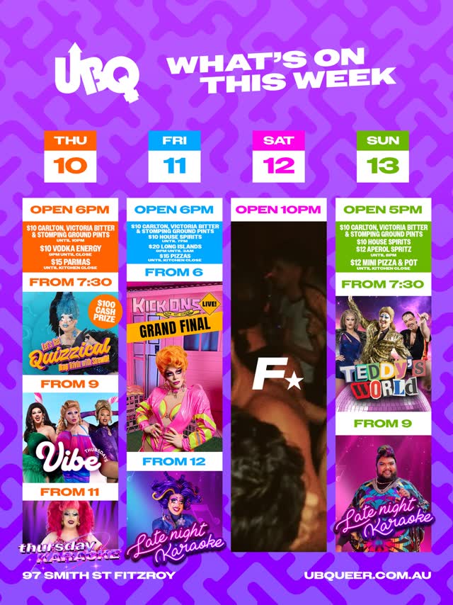 UBQ What's On This Week