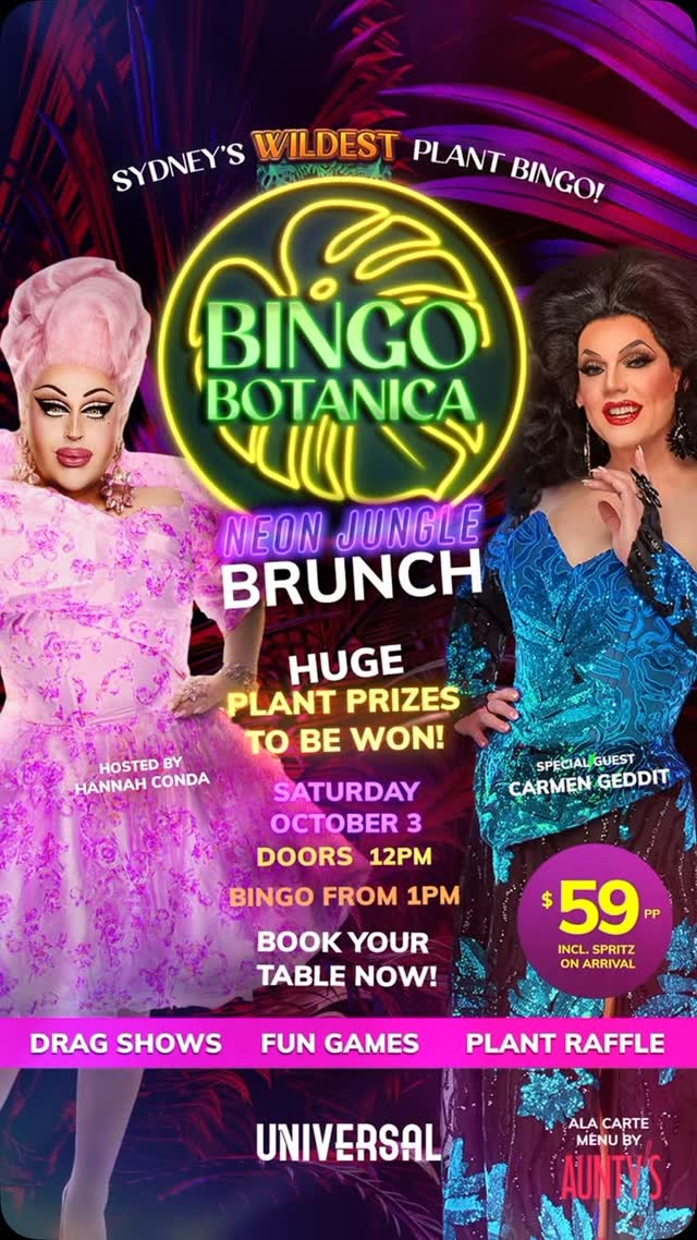 Bingo Botanica - Long Weekend Neon Jungle Brunch