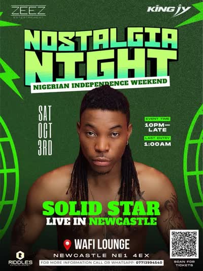 NOSTALGIA NIGHT - SOLID STAR LIVE IN NEWCASTLE