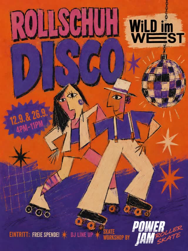 Rollschuh Disco Wild im West