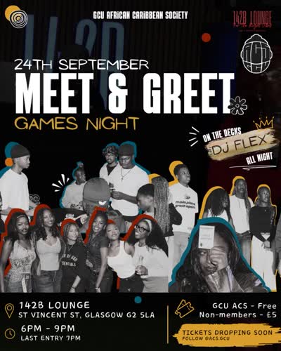 GCU AFRICAN CARIBBEAN SOCIETY MEET & GREET GAMES NIGHT