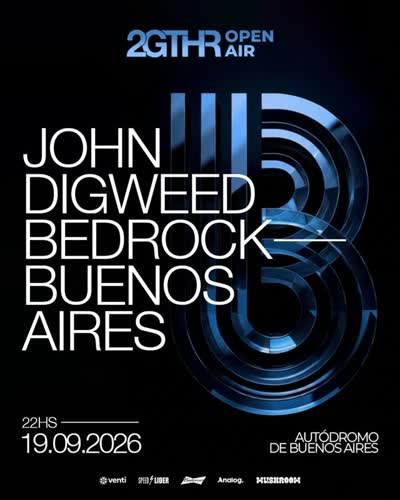 @djjohndigweed presenta @bedrockrecords en Buenos Aires