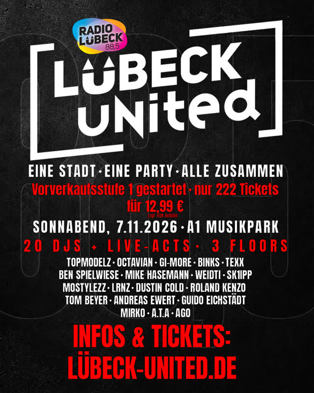 LÜBECK UNITED - RADIO LÜBECK 8th Birthday Party