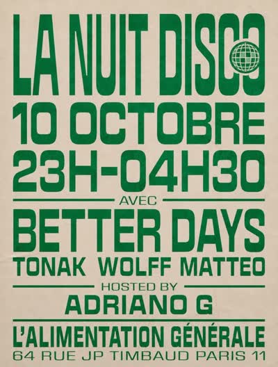 La Nuit Disco w/ @betterdaysparis