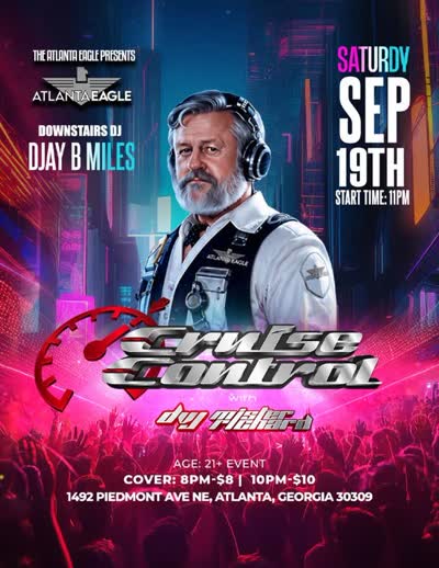 Cruise Control hits The Atlanta Eagle Saturday, September 19th!