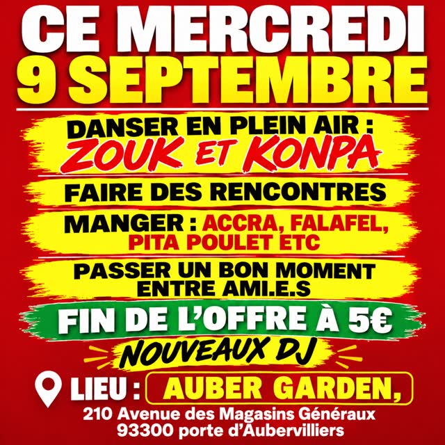 Danser en plein air : Zouk et Konpa