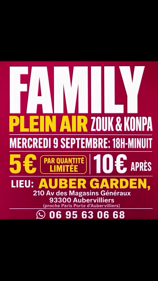 FAMILY PLEIN AIR ZOUK & KONPA