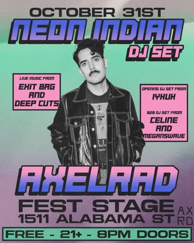 FULL LINEUP FOR FEST STAGE ON HALLOWEEN