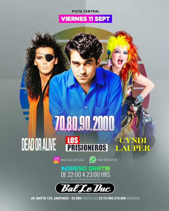 VIERNES 11 SEPTIEMBRE - Pista central 70 80 90 2000S