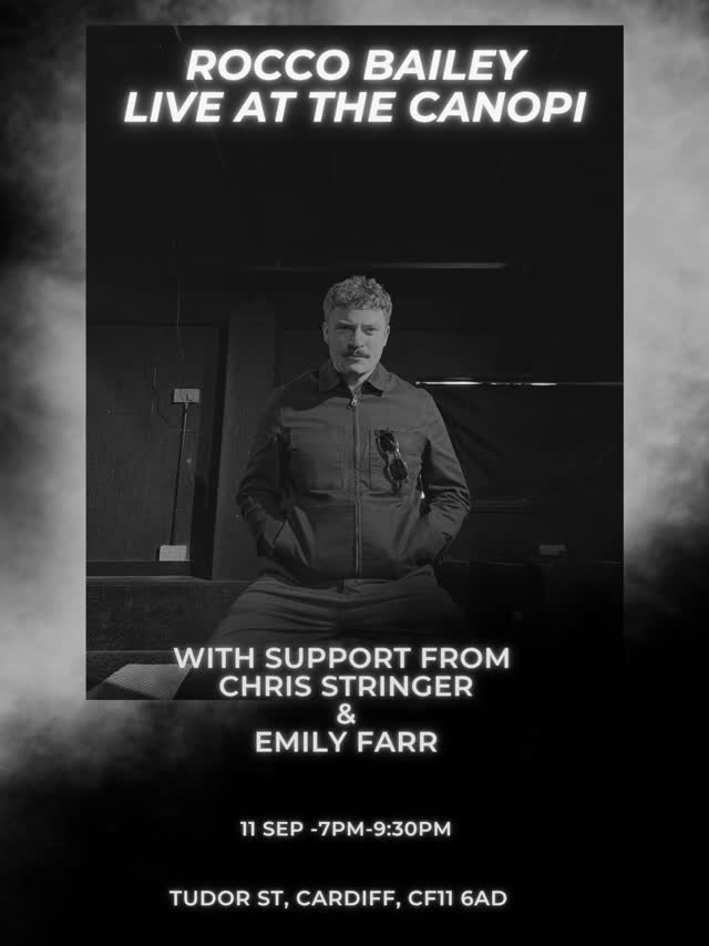 Friday I’ll be joined by the amazing @chrisstringermusic @laszloxavia and @louiseandthefeathersofficial for my first ever headline show live at @thecanopicardiff