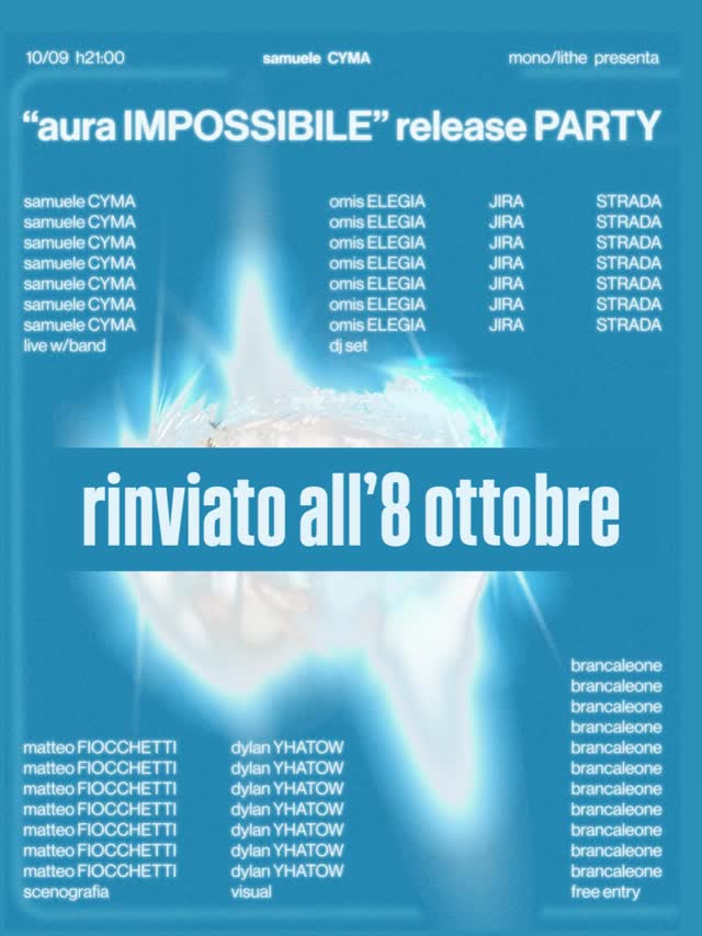 Concerto rimandato al 8 ottobre
