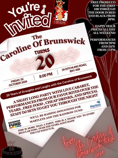 HAPPY BIRTHDAY US! - The Caroline of Brunswick 20th Birthday Party
