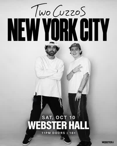 Two Cuzzos take over Webster Hall on Sat, October 10 !!