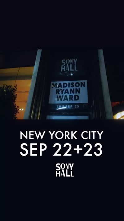 Two nights. One unforgettable voice. Catch @madisonryannward live at Sony Hall on Sep 22 + 23!