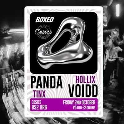 FRIDAY 2 OCT Boxed Debut @cosiesbristol