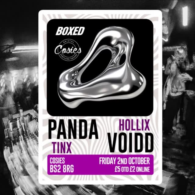 FRIDAY 2 OCT Boxed Debut @cosiesbristol