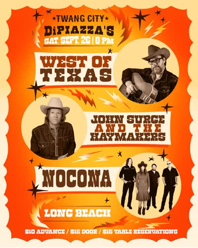 Twang City lineup for Sept 26