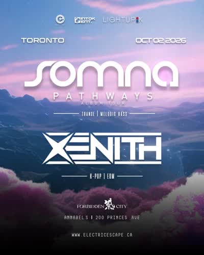Just Announced: @somnamusic and @xenith.prod are taking over the city on Friday, October 2nd ⚡️ This is a night built for dreamers and ravers.