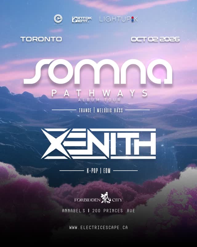 Just Announced: @somnamusic and @xenith.prod are taking over the city on Friday, October 2nd ⚡️ This is a night built for dreamers and ravers.