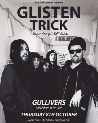 Rosenberg and I Kill Video are joining Glisten Trick at Gulliver's