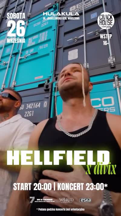 Już 26 września na scenie Hulakula wystąpi ekipa CRACKHOUSE @hellfield_crackhouse x @divix_crackhouse.
