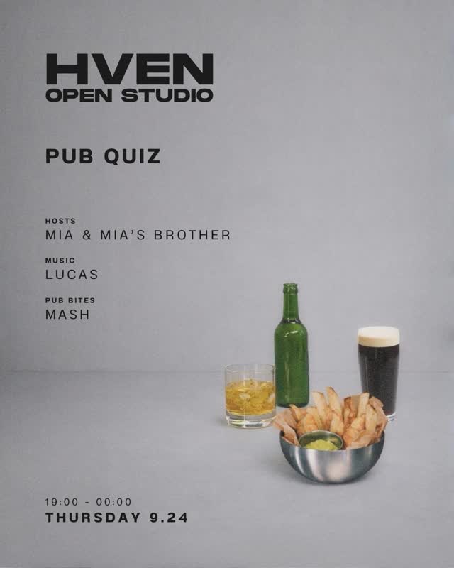 HVEN OPEN STUDIO PUB QUIZ