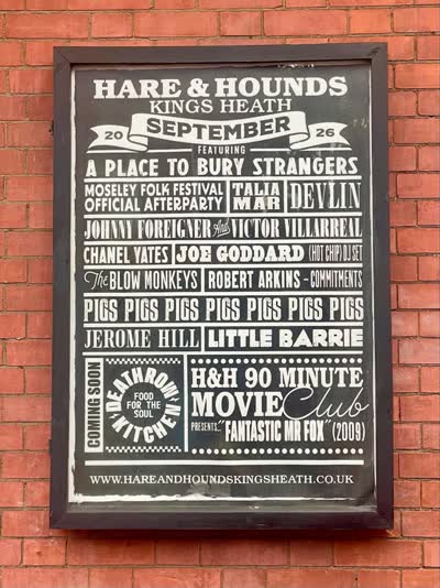 Hare & Hounds Kings Heath September 26 - A Place To Bury Strangers