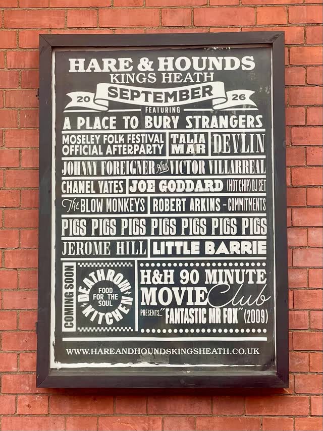 Hare & Hounds Kings Heath September 26 - A Place To Bury Strangers