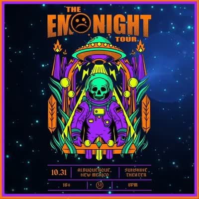 Spend your Halloween partying with The Emo Night Tour @emonighttour coming to ABQ at Sunshine Theater October 31st!
