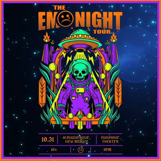 Spend your Halloween partying with The Emo Night Tour @emonighttour coming to ABQ at Sunshine Theater October 31st!