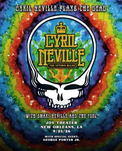 George Porter Jr. is joining Cyril Neville Plays The Dead as a special guest at Joy Theater on Friday, September 25!