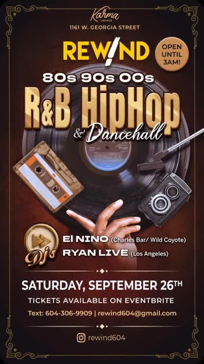 REWIND 80s 90s 00s R&B HipHop & Dancehall