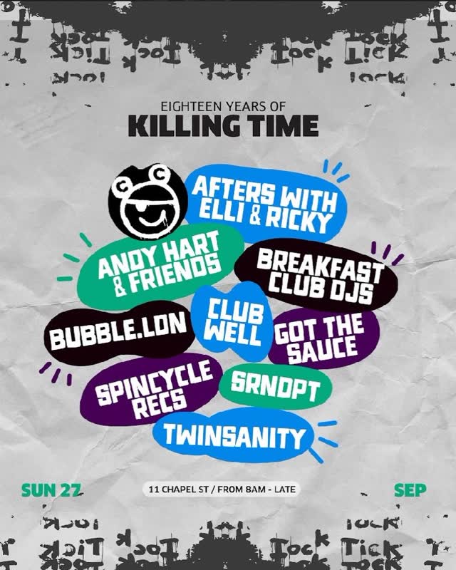 18 YEARS OF KILLING TIME. Grand final weekend.