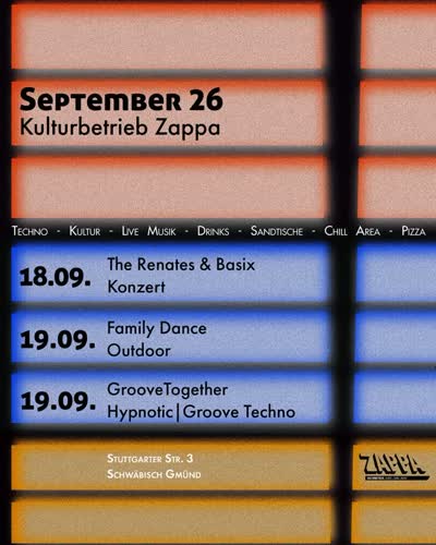 Der Herbst wird bunt! September Termine: Partys, Konzert und Family Dance