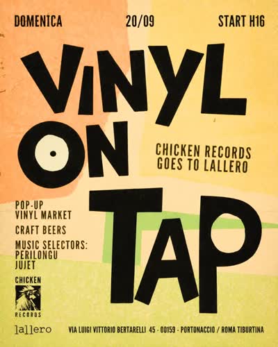 VINYL ON TAP - Chicken Records @ Lallero