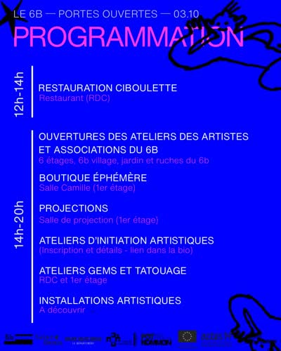 PORTES OUVERTES DU 6b