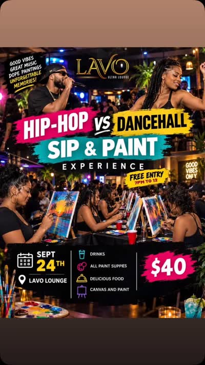 Hip-Hop vs Dancehall Sip & Paint Experience