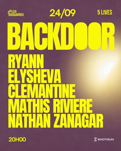 BACKDOOR x LES DISQUAIRES : LE 24 SEPTEMBRE !