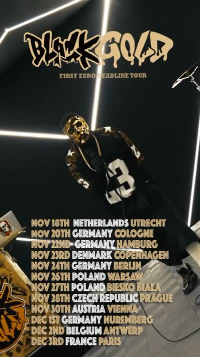blackgoldhg erste Headline Tour in Europa mit @sumocyco im Logo