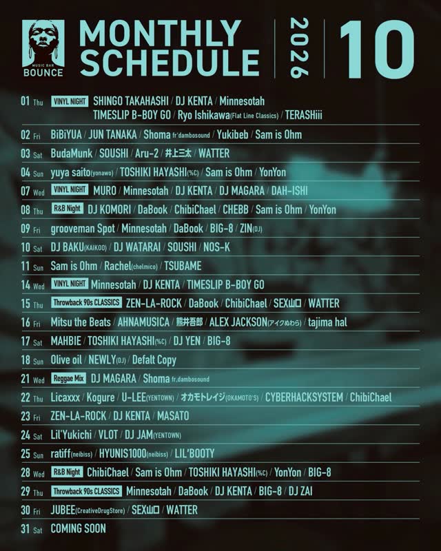 MONTHLY SCHEDULE 2026 10