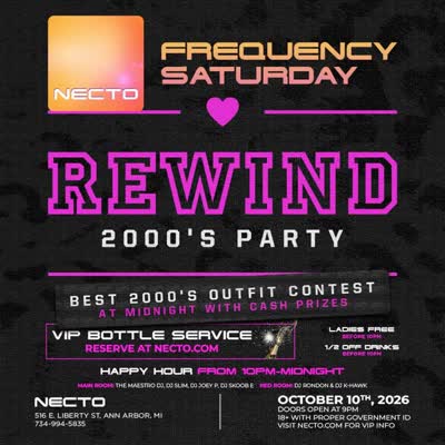 Frequency Saturday: Rewind 2000's Party