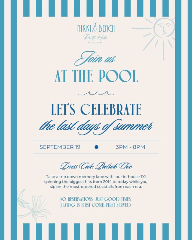 The last days of summer call for one more afternoon by the pool. Join us September 19 from 3–8 PM for music and cocktails at Nikki Beach Resort & Spa Porto Heli.