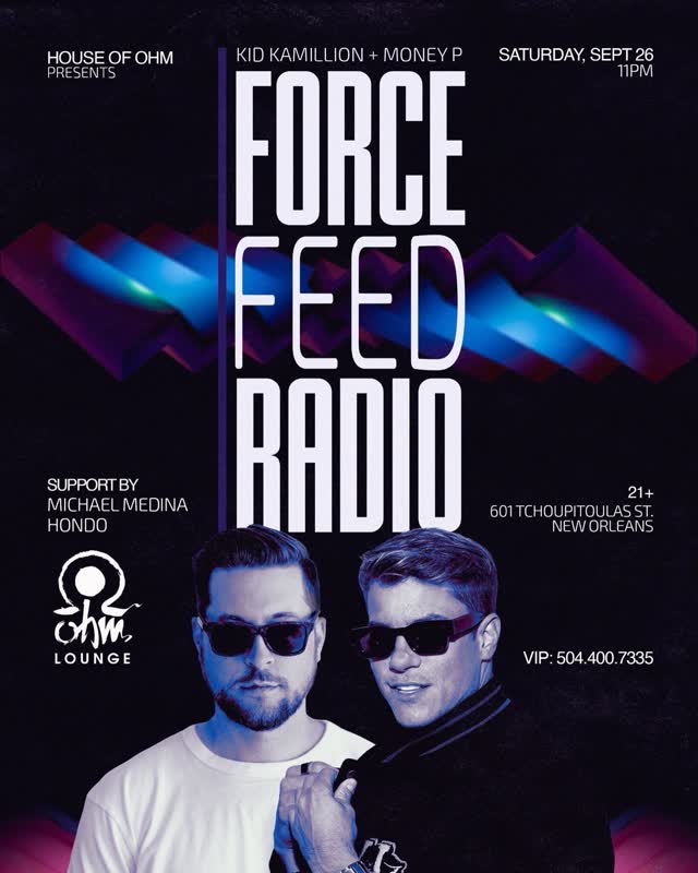 FORCE FEED RADIO takes over House of Ohm on Saturday, September 26.